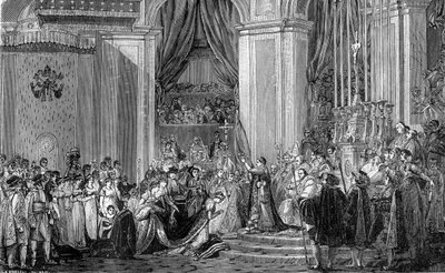 Napoleon kröner kejsarinnan Josephine, Notre Dame, Paris, 2 december 1804 1882-1884. av Unbekannt