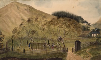 Napoleons begravningsplats på St. Helena, 1833 av Unbekannt