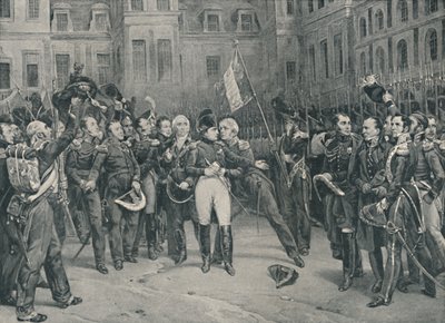 Napoleons farväl till det kejserliga gardet i Fontainebleau, 20 april 1814, 1896 av Unbekannt