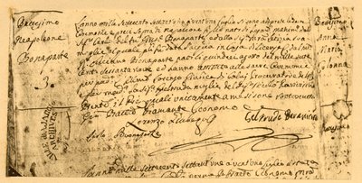 Napoleons födelseattest, 19 juli 1782, 1921. av Unbekannt