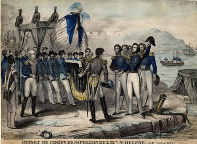 Napoleons följe före avresan till St. Helena, ca. 1840 av Unbekannt