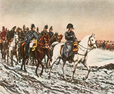 Napoleons retirerar till Berezina, 1812, 1936. av Unbekannt