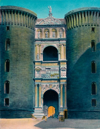 Neapel - Castel Nuovo, Arco DAragona, c1900. av Unbekannt