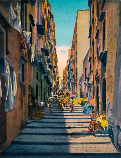 Neapel - Pallonetti Santa Lucia, c1900. av Unbekannt