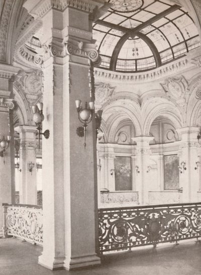 Nationalbiblioteket: ett hörn av galleriet med utsikt över den offentliga läsesalen, 1914 av Unbekannt