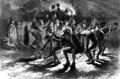 Native American skalpdans, c1600-talet c1880 av Unbekannt