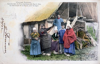 Ursprungsdräkt från Pont Audemer, Normandie, 1902 av Unbekannt