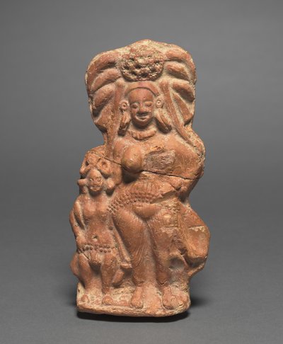 Nature Divinity Yakshi med dvärg Hermafrodit, ca. 100 f.Kr. av Unbekannt