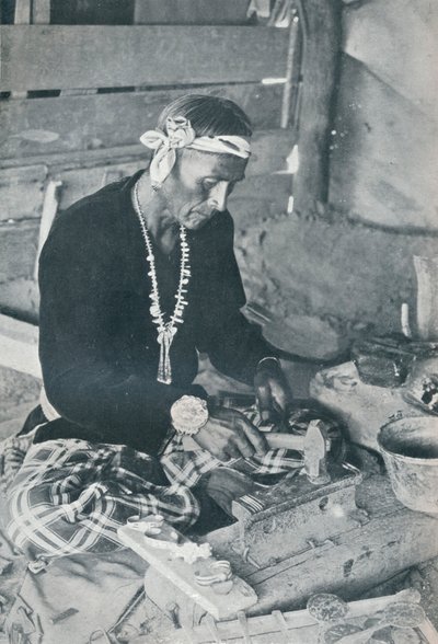 Navajosmycken i silver och turkos, 1931 av Unbekannt