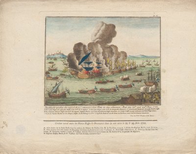 Sjöstrid mellan den ryska och ottomanska flottan i Svarta havet den 28 och 29 juni 1788, 1788. av Unbekannt