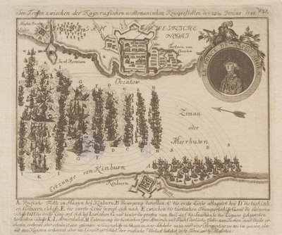 Sjöstrid mellan den ryska och ottomanska flottan den 22 juni 1788, 1788. av Unbekannt