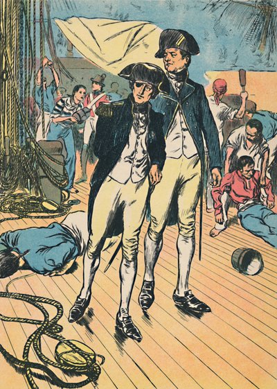Nelson om segern vid Trafalgar, c1907 av Unbekannt