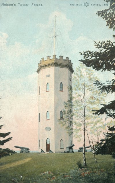 Nelsons Tower, Forres, sent 1800-tidigt 1900-tal. av Unbekannt