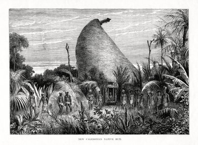 New Caledonian Native Hut, sydvästra Stilla havet, 1877 av Unbekannt