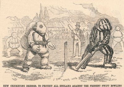 Nya cricketklänningar, för att skydda hela England mot nuvarande Swift Bowling, 1854. av Unbekannt