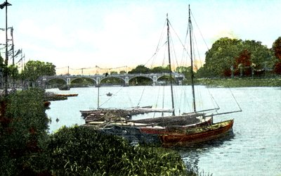 Ny sluss och bro, Richmond, London, 1900-talet av Unbekannt