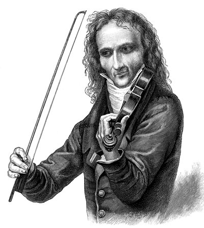 Niccolò Paganini, italiensk violinist, violinist och kompositör, 1830-talet. av Unbekannt