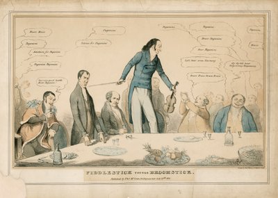 Niccolo Paganini - karikatyr av Unbekannt