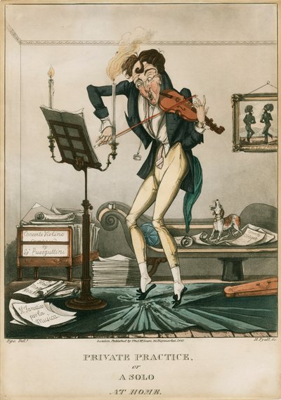 Niccolo Paganini - karikatyr av Unbekannt