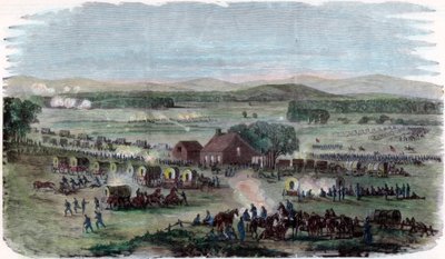 Night of the Battle Cedar Mountain, Culpeper County, Virginia, amerikanska inbördeskriget, 9 augusti 1862 av Unbekannt