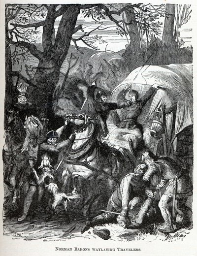 Norman Barons Waylaying Travellers, 1882 av Unbekannt