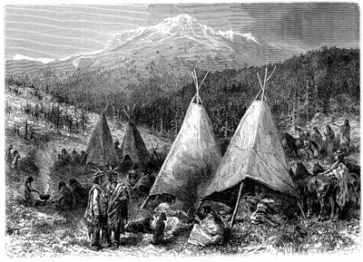 Nordamerikas indiska läger i Oklahoma, 1889 av Unbekannt