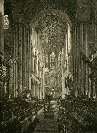 Norwich katedral. Kören, Ser österut, 1898. av Unbekannt