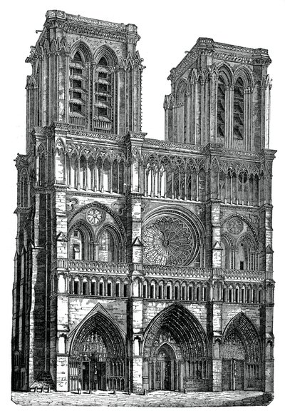 Notre Dame, Paris, 1870 av Unbekannt