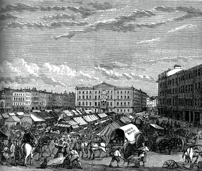 Nottingham Market Place, c1880 av Unbekannt