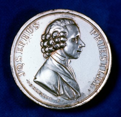 Framsidan av minnesmedalj för Joseph Priestley 1733-1804, 1803 av Unbekannt