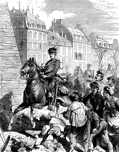 Tyskarnas ockupation av Paris efter det fransk-preussiska kriget, februari 1871 c1880 av Unbekannt