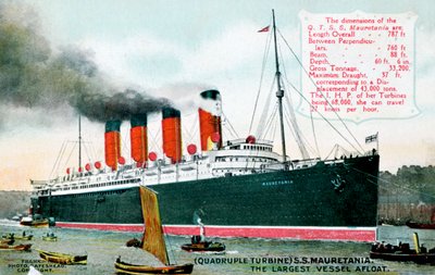 Oceanliner RMS Mauretania, 1900-talet av Unbekannt