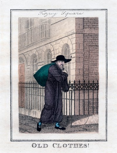Gamla kläder!, Fitzroy Square, London, 1805 av Unbekannt