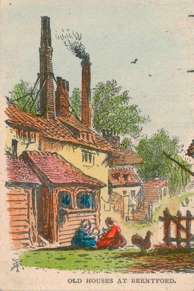 Gamla hus i Brentford, 1800-talet av Unbekannt