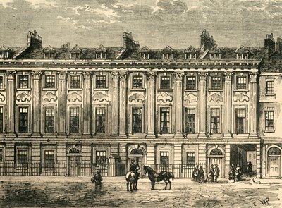 Gamla hus på Great Queen Street, South Side, 1850, 1881. av Unbekannt