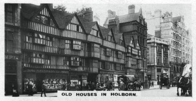 Gamla hus i Holborn, London, c1920-talet av Unbekannt