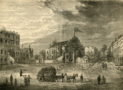 Old Kensington Church, cirka 1750, c1876. av Unbekannt