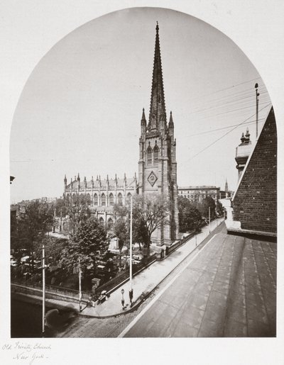 Old Trinity Church, New York City, New York, USA, ca 1865 av Unbekannt