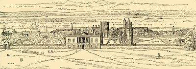 Gammal utsikt över Greenwich Palace. Efter Hollar., c1878. av Unbekannt