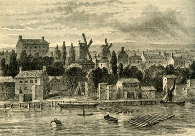 Gamla väderkvarnar vid Lambeth, ca 1750, c1878. av Unbekannt