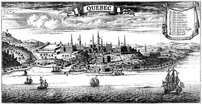 Gammal utsikt över Quebec, 1730 c1880 av Unbekannt