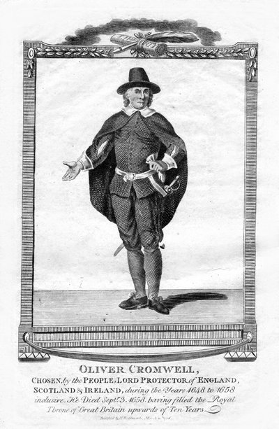 Oliver Cromwell, engelsk militärledare och politiker, 1706 av Unbekannt
