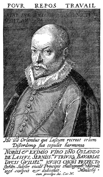 Orlandus Lassus, flamländsk renässanskompositör och musiker, 1500-talet av Unbekannt