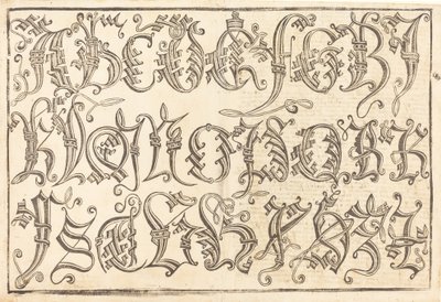 Ornamentalfabet, 14801490. av Unbekannt