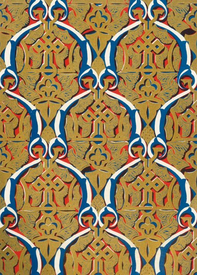 Ornament i paneler, Court of the Mosque, 1907. av Unbekannt
