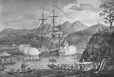 Otaheite överlämnades till kapten Wallis, 1773, 1904 av Unbekannt