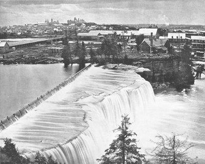 Ottawa, Kanada, från Rideau Falls, c1900. av Unbekannt