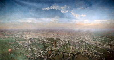 Översikt över Paris, tagen från observatoriet i en ballong, 1855 av Unbekannt