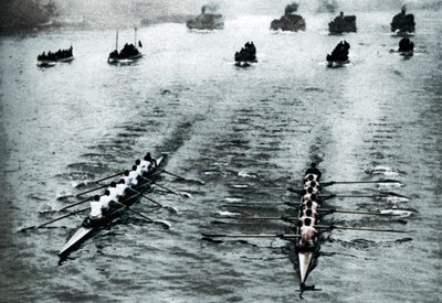 Oxford och Cambridge Boat Race, London, 1926-1927. av Unbekannt