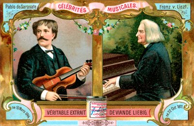 Pablo de Sarasate och Franz Liszt, c1900 av Unbekannt